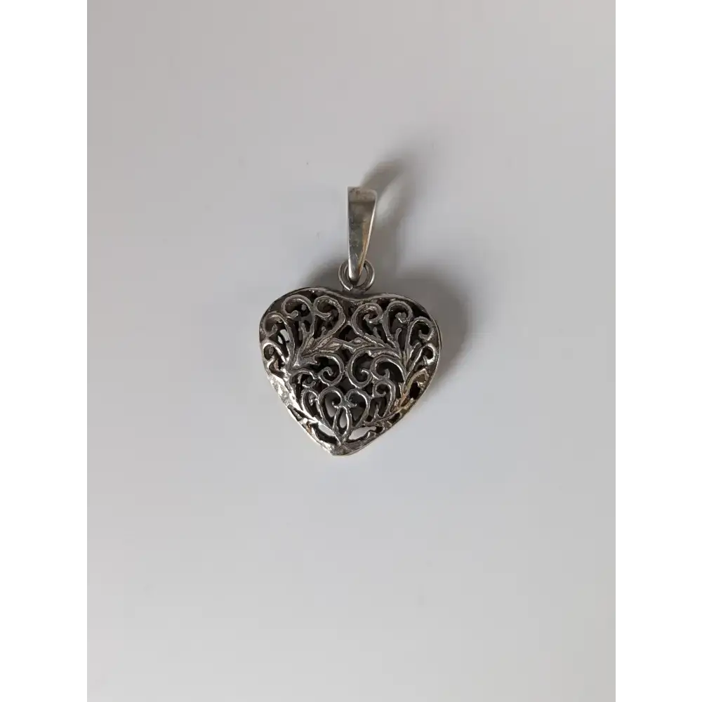 Silver Steed Filigree Heart Silver Pendant Small Pendant