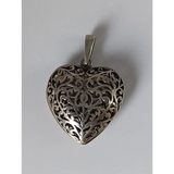 Silver Steed Filigree Heart Silver Pendant Medium Pendant