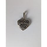 Silver steed filigree heart silver pendant with handmade intricate silver filigree design and elegant heart shape