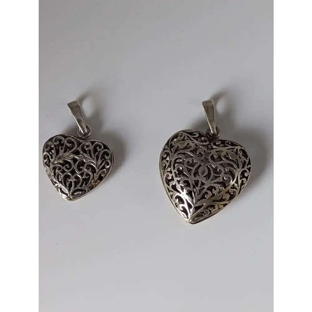 Silver steed filigree heart silver pendant with intricate handmade silver filigree design in heart shape