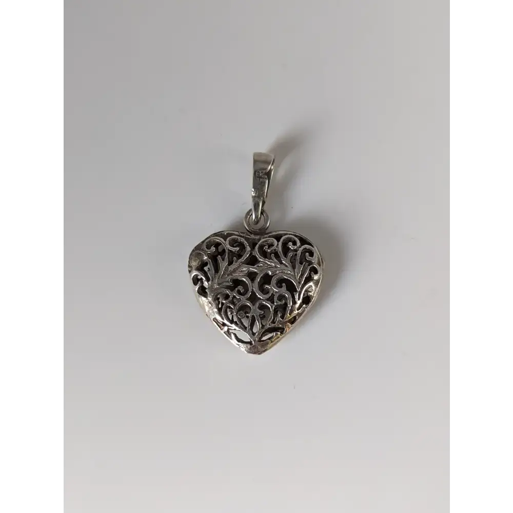 Silver Steed Filigree Heart Silver Pendant Small Pendant