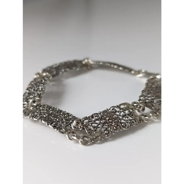 Silver Steed Filigree Vintage Silver Bracelet Bracelets
