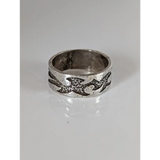Silver Steed Flames Ring O Rings