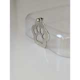 Silver Steed Flat Paw Print Silver Pendant Pendant