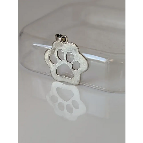 Silver Steed Flat Paw Print Silver Pendant Pendant