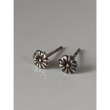 Silver Steed Flower Stud Earrings Earrings