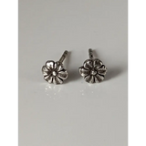 Silver Steed Flower Stud Earrings Earrings