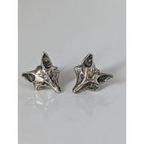 Silver Steed Fox Head Stud Earrings Earrings