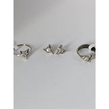 Silver Steed Fox Head Stud Earrings Earrings