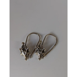 Silver Steed Fox Long Dropped Earrings Earrings