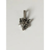 Silver steed fox silver pendant featuring a detailed silver fox head with textured surface on a polished chain