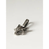Silver steed fox silver pendant in silver-toned metal with detailed fox design and polished bail for chain use