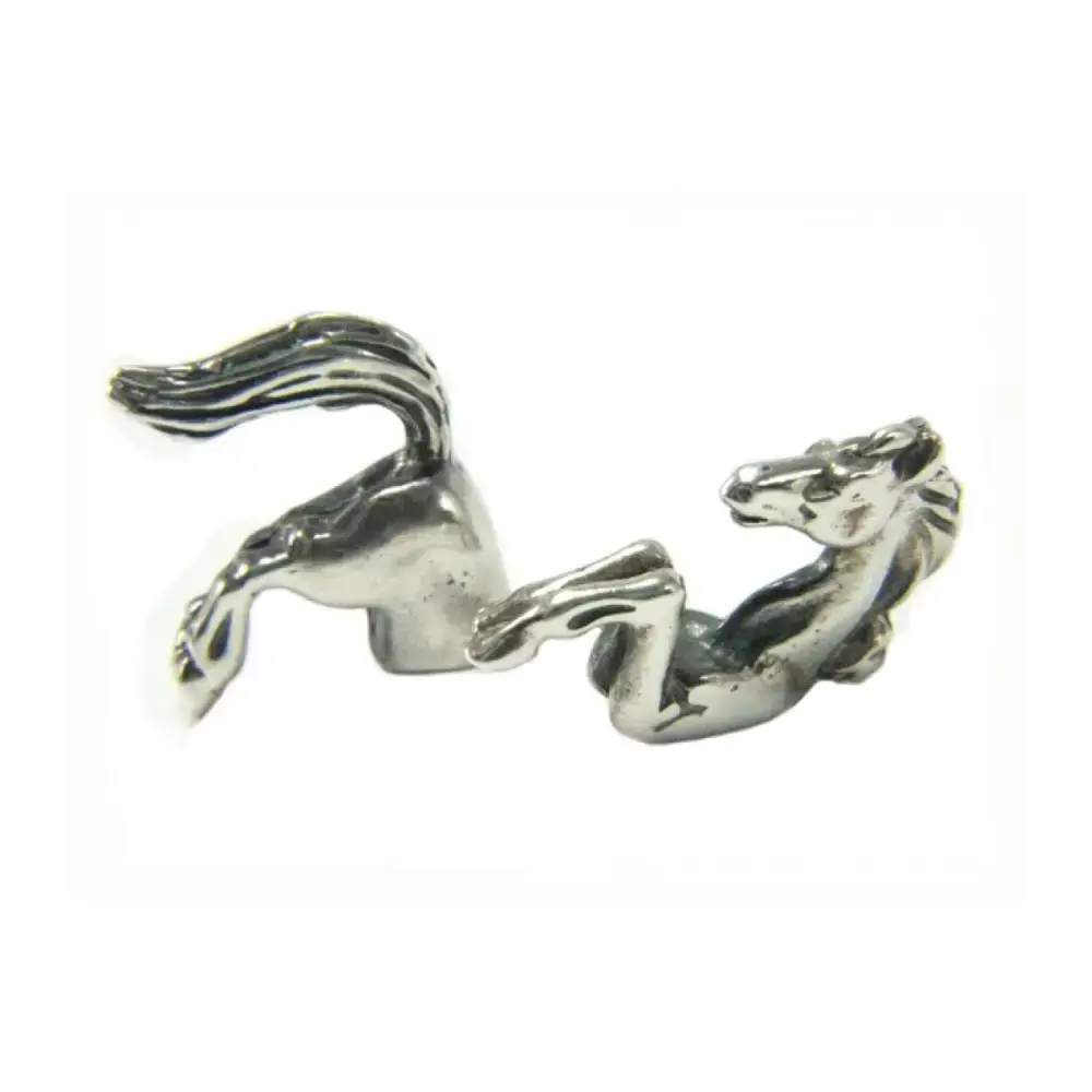 Silver Steed Front and Hind Horse Studs Earrings Earrings