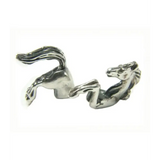 Silver Steed Front and Hind Horse Studs Earrings Earrings