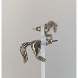 Silver Steed Front and Hind Horse Studs Earrings Earrings