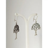 Silver steed fruit sterling silver tree dangling earrings with intricate branches and antiqued finish