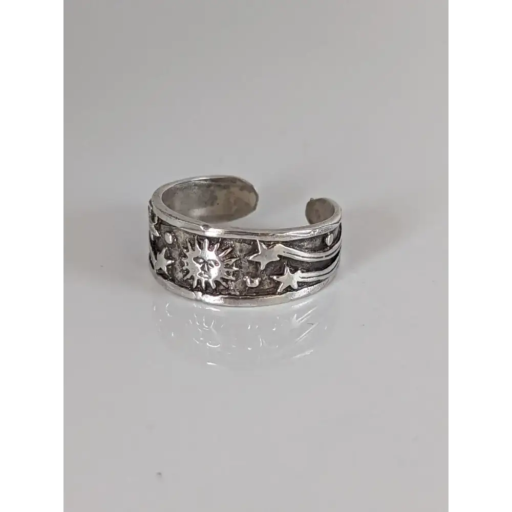 Silver Steed Galaxy Adjustable Silver Band Rings