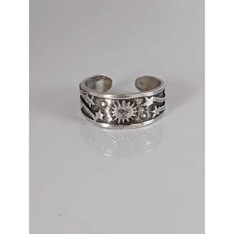 Silver Steed Galaxy Adjustable Silver Band Rings