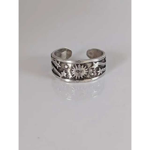 Silver Steed Galaxy Adjustable Silver Band Rings