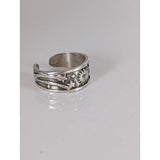 Silver steed galaxy adjustable silver band with embossed sun stars and comet designs in shiny silver