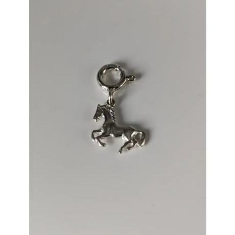 Silver Steed Galloping Horse 2 Silver Charm Charms