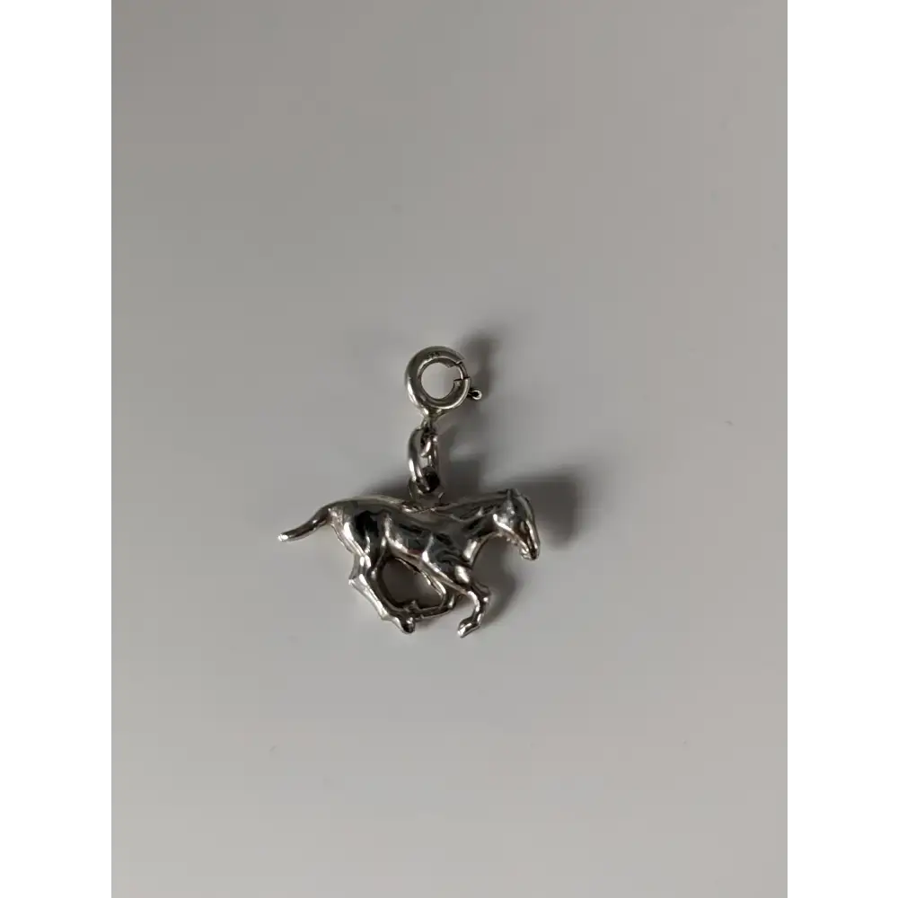Silver Steed Galloping Horse Silver Charm Charms