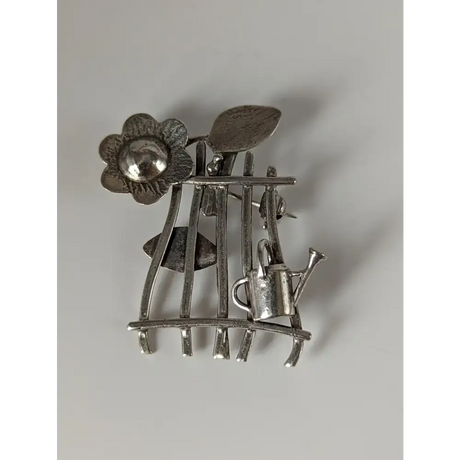 Silver Steed Garden Silver Brooch Brooches
