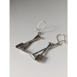 Silver Steed Gardening Tools Dropped Earrings Earrings