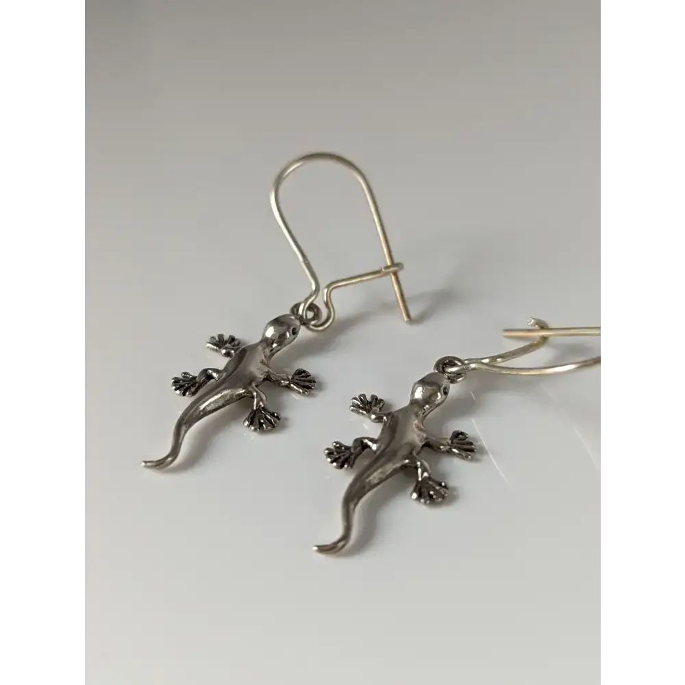 Silver Steed Gecko Silver Dropped Earrings Earrings