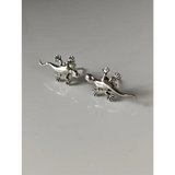 Silver Steed Gecko Stud Earrings Earrings