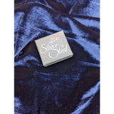 Silver steed gift boxes featuring a silver jewelry box with white horse silhouette and cursive lettering on the lid