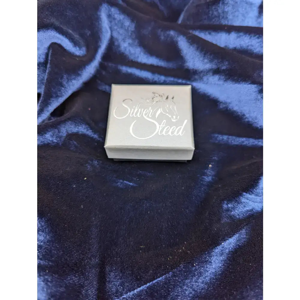 Silver steed gift boxes featuring a silver jewelry box with a subtle horse silhouette design perfect for steed gift boxes