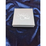 Silver steed gift boxes featuring a silver jewelry box with elegant cursive lettering and a subtle horse silhouette