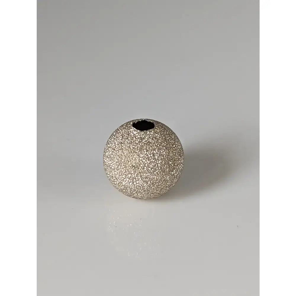 Silver steed glitter textured spherical bead pendant charm in silver perfect for equestrian jewelry designs