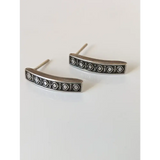 Silver Steed Greek Motive Stud Earrings Earrings