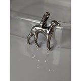 Silver steed greyhound finely crafted greyhound silver pendant with polished metallic finish and loop for hanging