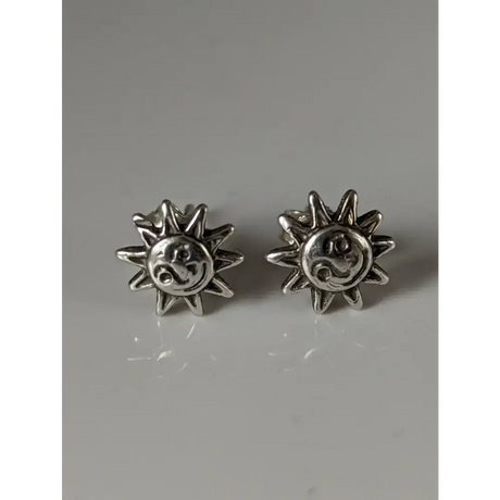 Silver Steed Happy Sun Stud Earrings Earrings