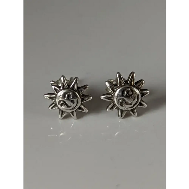 Silver Steed Happy Sun Stud Earrings Earrings