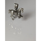 Silver steed haute ecole pendant featuring a detailed silver horse with polished metallic finish equestrian pendant