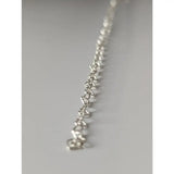Silver steed heart link silver bracelet with interlocking slightly irregular links in shiny silver chain design