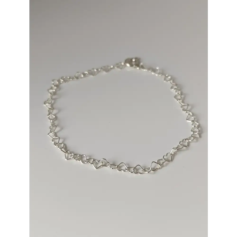 Silver Steed Heart Link Silver Bracelet 18CM Bracelets