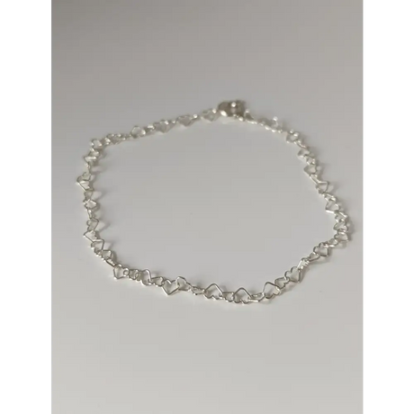 Silver Steed Heart Link Silver Bracelet 18CM Bracelets