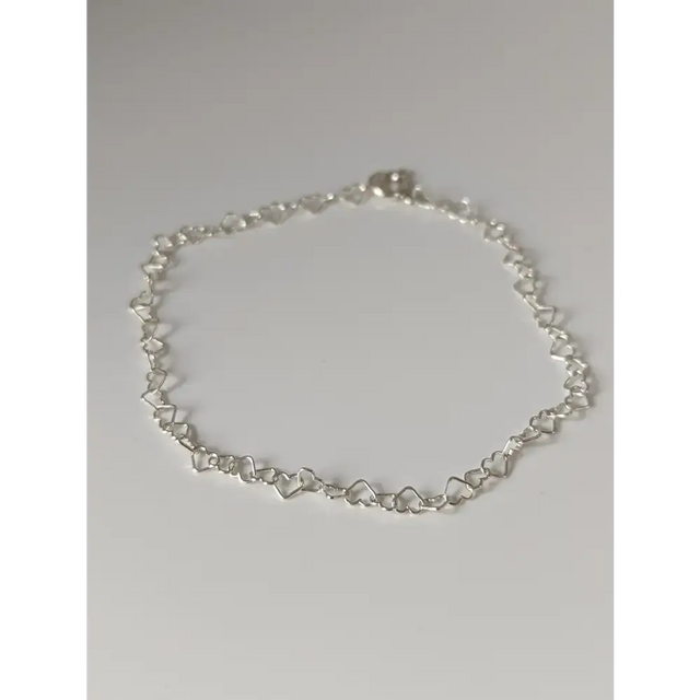 Silver Steed Heart Link Silver Bracelet 18CM Bracelets