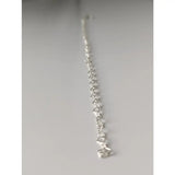 Silver steed heart link bracelet with interlocking heart-shaped links in shiny sterling silver design