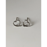 Silver Steed Heart Stud Earrings Earrings