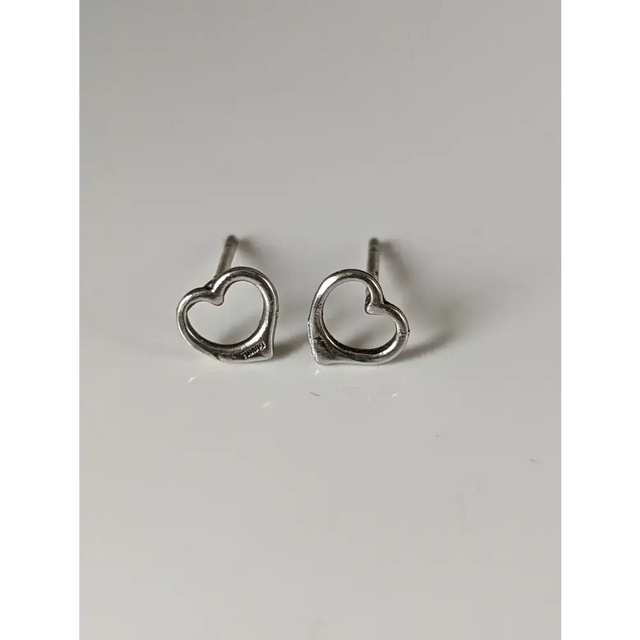 Silver Steed Heart Stud Earrings Earrings