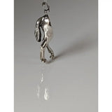 Silver steed hindquarters sterling silver pendant with detailed sculpted mane and polished metallic finish