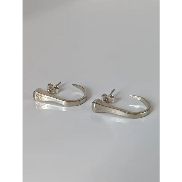 Silver Steed Hoofnail Stud Earrings Earrings