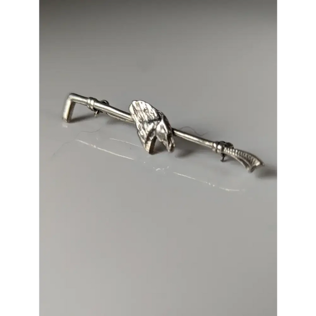 Silver Steed Horse & Cane Brooch / Stock Tie Pin Brooches