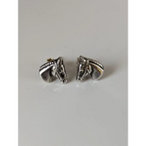 Silver Steed Horse Head Stud Earrings Earrings